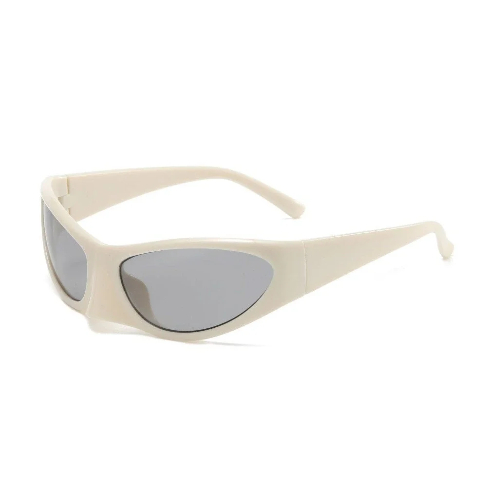 Sunglasses White Frame Black Lens Retro Street Shades Sports Light Lentes‎ Gafas
